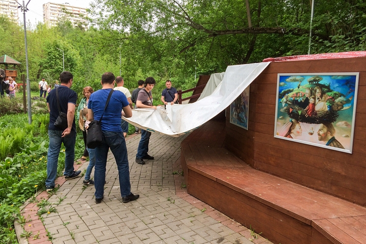 В Тимоховском парке открылась «Галерея под открытым небом» из 54 картин. Фоторепортаж фото 3