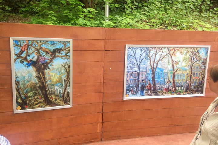 В Тимоховском парке открылась «Галерея под открытым небом» из 54 картин. Фоторепортаж фото 28