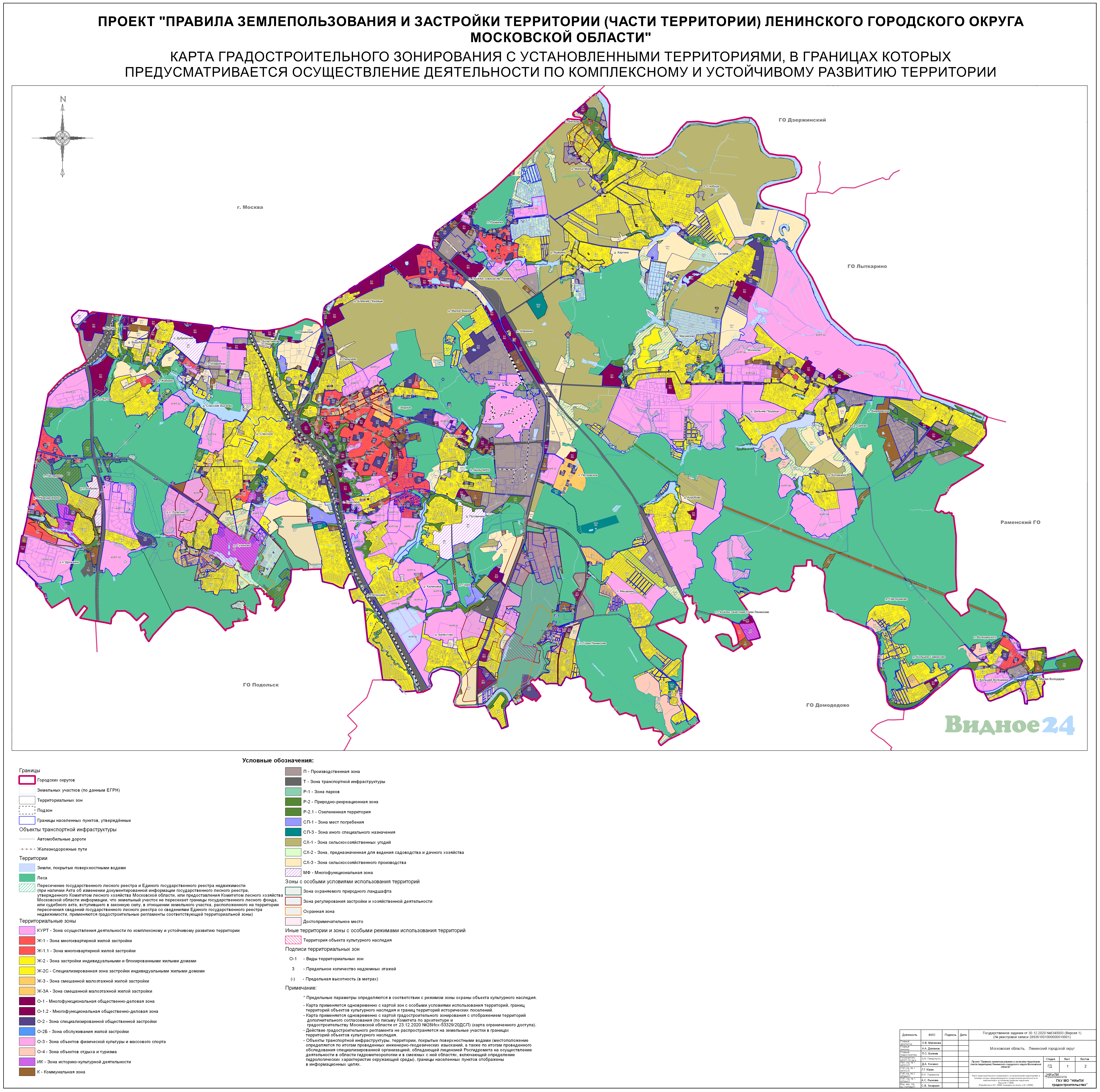Карта градостроительного зонирования городского округа